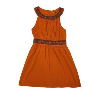 Alice + Olivia Beaded Orange Mini Dress Women's Size S